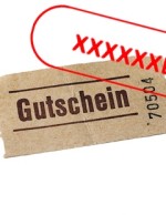 Ein alter benutzter Gutschein aus Papier